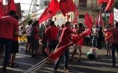 File photo of a Comunist march in Asuncion, Paraguay.