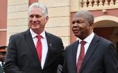 El encuentro se produce en la primera visita de Díaz-Canel a Angola en su condición de presidente de Cuba.