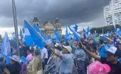 En ciudad de Guatemala la ciudadanía volvió a tomarte la plaza  este 2 de septiembre en defensa de la voluntad popular.