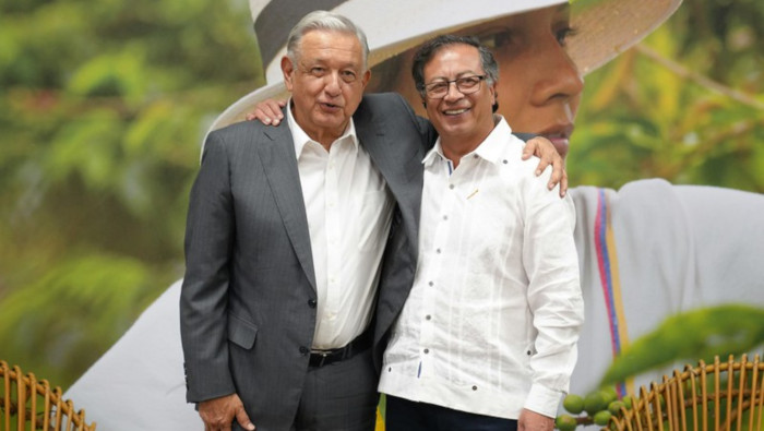 Los presidentes López Obrador (México) y Petro (Colombia) mantuvieron este viernes una primera reunión de trabajo en la ciudad de Cali.