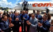 Conviasa Airlines opened this Saturday its new route that will link Caracas with Bridgetown. Sep. 30, 2023. 
