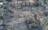 Destruction caused by Israeli bombings in Gaza, Oct. 10, 2023.