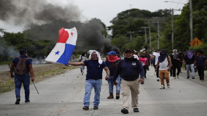 Producto de las protestas se registraron represiones policiales en varias zonas de Panamá.