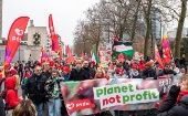 Climate protest in Brussels, Belgium, Dic. 3, 2023.