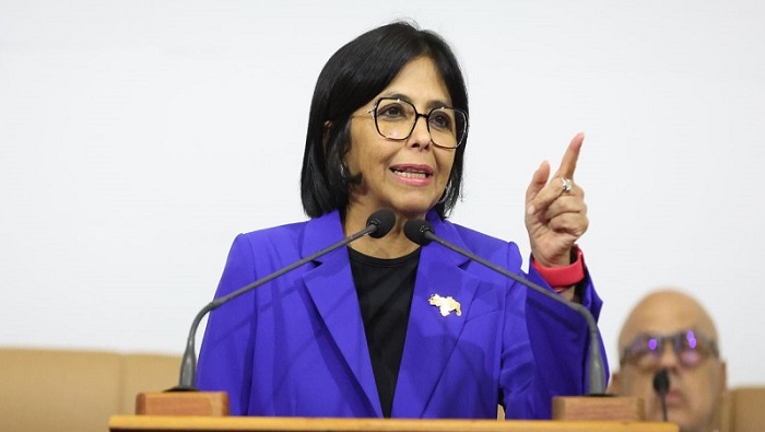 La vicepresidenta ejecutiva Delcy Rodríguez exigió el levantamiento de las más de 900 medidas restrictivas unilaterales impuestas contra su país.