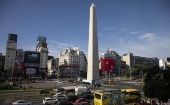 View of the Buenos Aires obelisk.