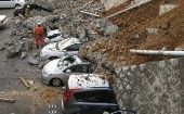 Cars destroyed by the earthquake in Japan, January 1, 2024
