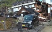 A house destroyed by the hearquakes in Japan, January 2024.