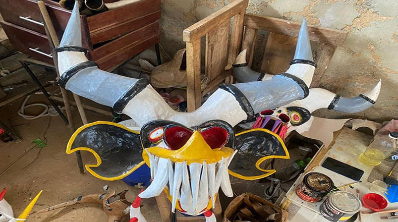 Las máscaras de diablos es otro de los elementos más importantes de los carnavales de El Callao.