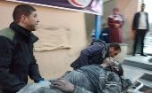 Israeli bombings targeted a house near Kuwait Hospital in Rafah, Feb. 26, 2024. 