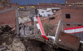Damage left by floods in La Paz, Feb. 22, 2024
