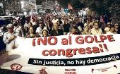 The banner reads, "NO to Congress