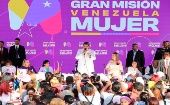 "Y ahora me ha tocado para la felicidad espiritual y satisfacción mía (...) haber fundado la Gran Misión Venezuela Mujer", remarcó el gobernante Maduro.
