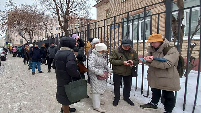 La votación anticipada y por correo para las presidenciales en Rusia se abrió el 26 de febrero y duraría hasta el 14 de marzo.