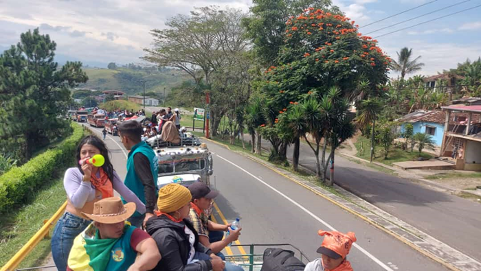 La Minga arribó a Santander de Quilichao en el Norte del Cauca.
