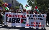 Numerosas y masivas marchas han tenido lugar en Chile, donde vive mucha diáspora palestina, en respaldo a las demandas históricas de ese pueblo y por que cese la ocupación de Gaza y Cisjordania.