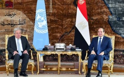 El jefe de la ONU elogió el papel regional de Egipto como pilar fundamental de la estabilidad.