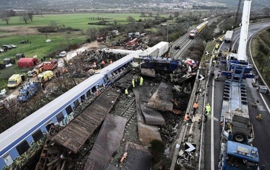 Train accident in the Tempi Valley, Greece, March 2, 2023.