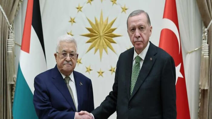 El mandatario palestino actualizó a su homólogo turco sobre el actual conflicto entre Israel y Gaza donde han muerto más de 30 mil personas.