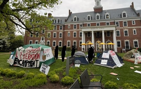 Students Camp in Virginia Tech College demanding the Palestine liberation.