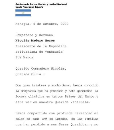 Carta Nicaragua Venezuela 1