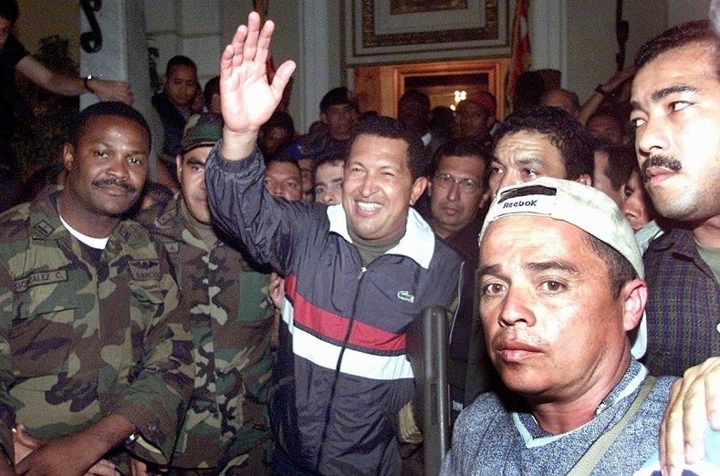 Hugo Chavez was rescued and restored to power on April 13, 2002.