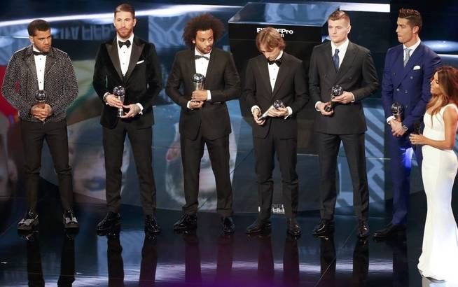 Jugadores galardonados con el Premio FIFA The Best 2016. Foto Reuters.