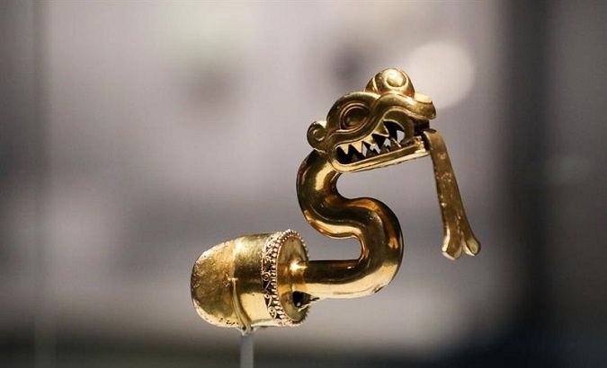 Aztec work 'The Serpent Labret with Articulated Tongue'