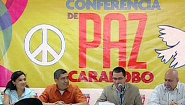 En el estado Carabobo (centro-norte), sede del encuentro por la paz de este lunes, se registraron ocho fallecidos y 30 heridos. (Foto: teleSUR)