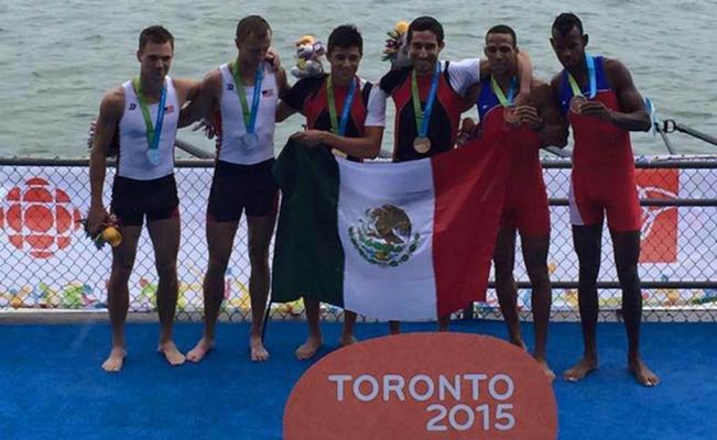 Los mexicanos compartieron el podio de los dos pares de remos cortos ligero con cubanos y estadounidenses.