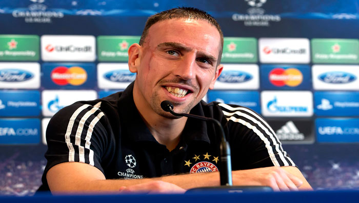Franck Ribéry actualmente está de reposo por una lesión.