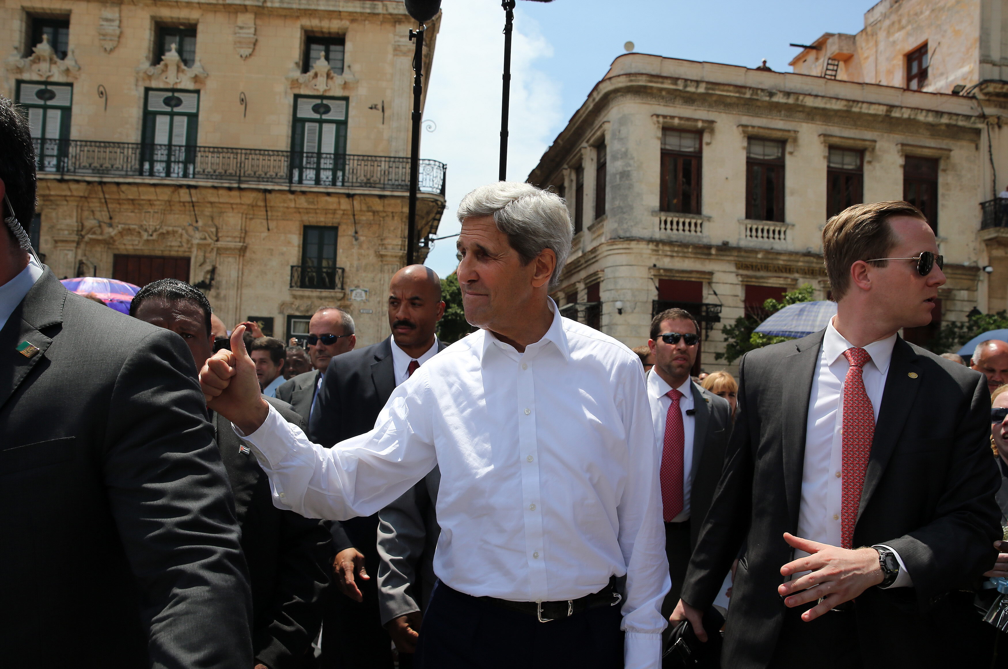 El secretario de Estado de EE.UU., John Kerry, se encuentra en la Habana junto al presidente Barack Obama.
