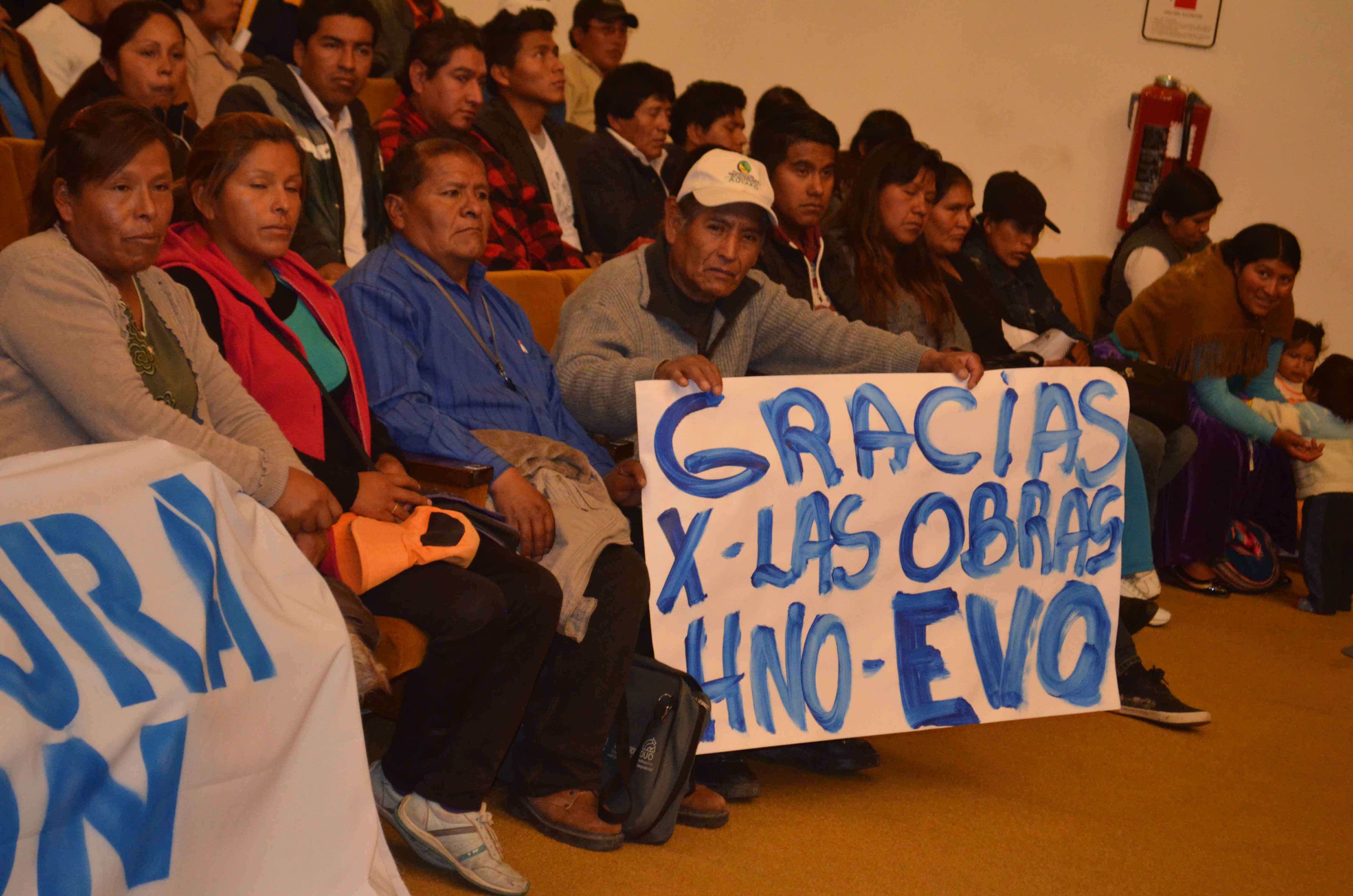 La organización agradecerá por el apoyo de Evo Morales durante su gestión.