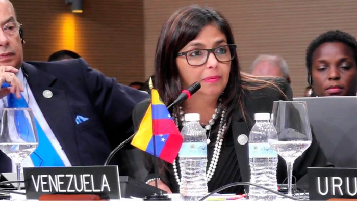 Delcy Rodríguez condenó las agresiones de Luis Almagro contra Venezuela