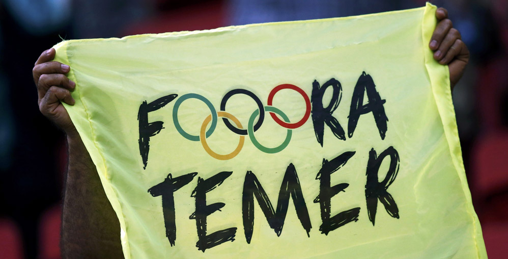 Este jueves los brasileños plasmaron su rechazo a Temer, durante el partido de la selección brasileña de fútbol.