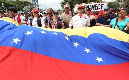 El pueblo venezolano se moviliza en defensa de la paz y lo logros de la Revolución Bolivariana.