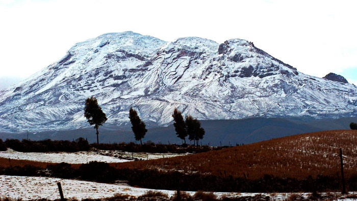La última erupción conocida del volcán Chimborazo, al sudoeste de Quito, se produjo alrededor de 550 dC.