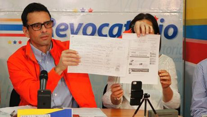 Henrique Capriles calificó el referendo revocatorio como una 