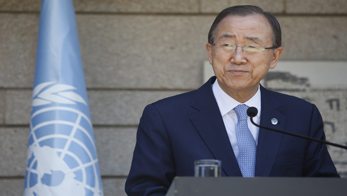 Ban Ki-moon abogó por el establecimiento del Estado de Palestina y una convivencia de paz con Israel.