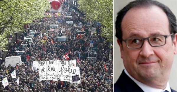 Francois Hollande pretende implementar por decreto una ley laboral que enfrenta un rechazo mayoritario.