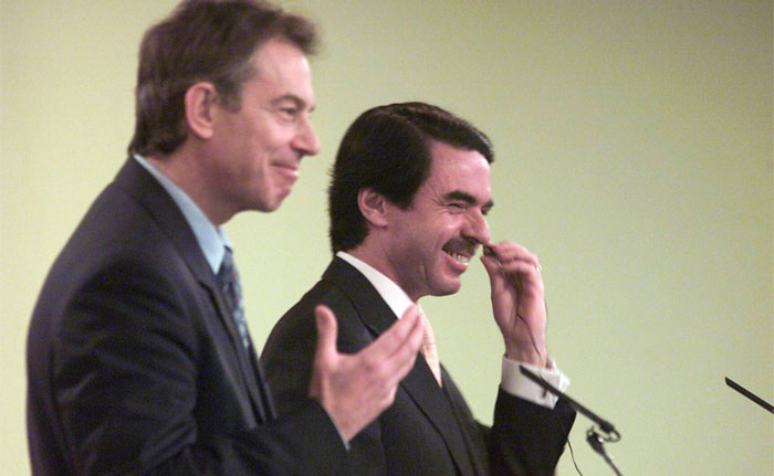 Tony Blair y José María Aznar.