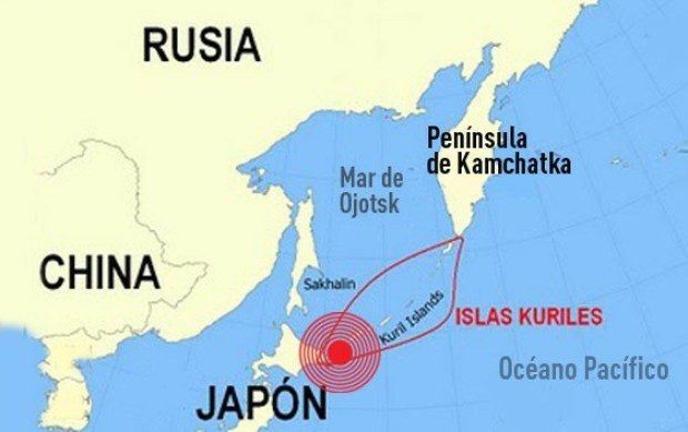 Nuevo temblor de tierra en islas Kuriles.
