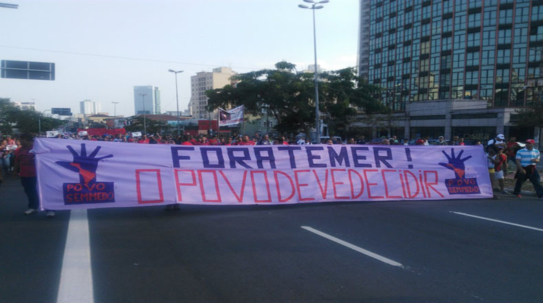 Brasileños marchan contra Temer en vísperas de JJOO