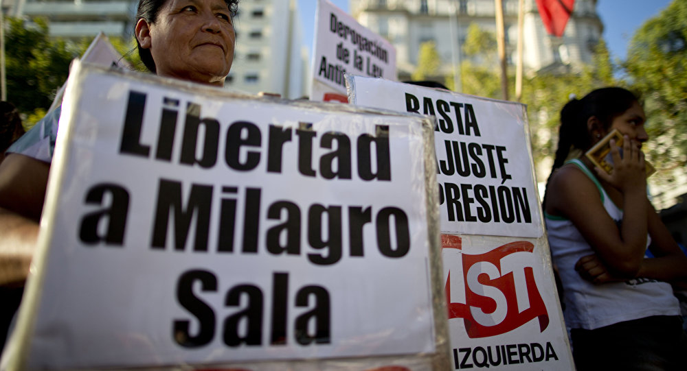 Diversas manifestaciones acontecen en Argentina en reclamo de la libertad de Mialgro Sala.