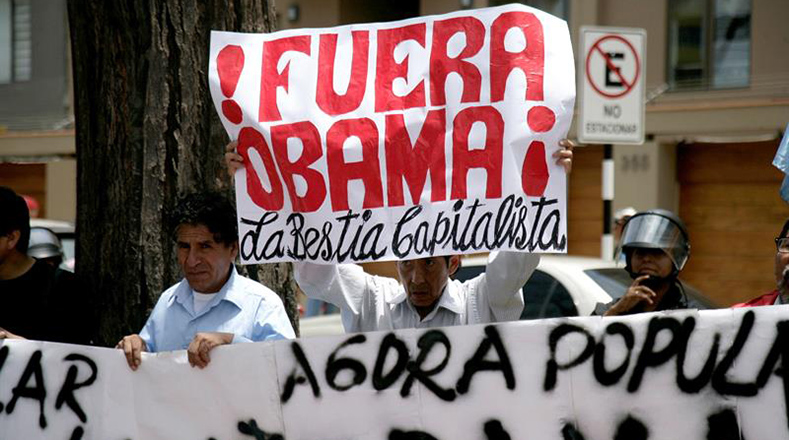 Múltiples protestas en Perú contra visita de Obama y el TPP