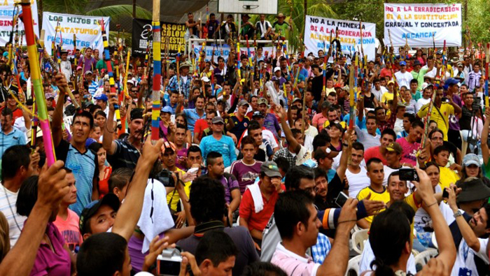 Diversas organizaciones ambientales y pueblos indígenas en Colombia han expresado, en reiteradas oportunidades, su rechazo por los continuos asesinatos de sus dirigentes (35 muertes en 2017).