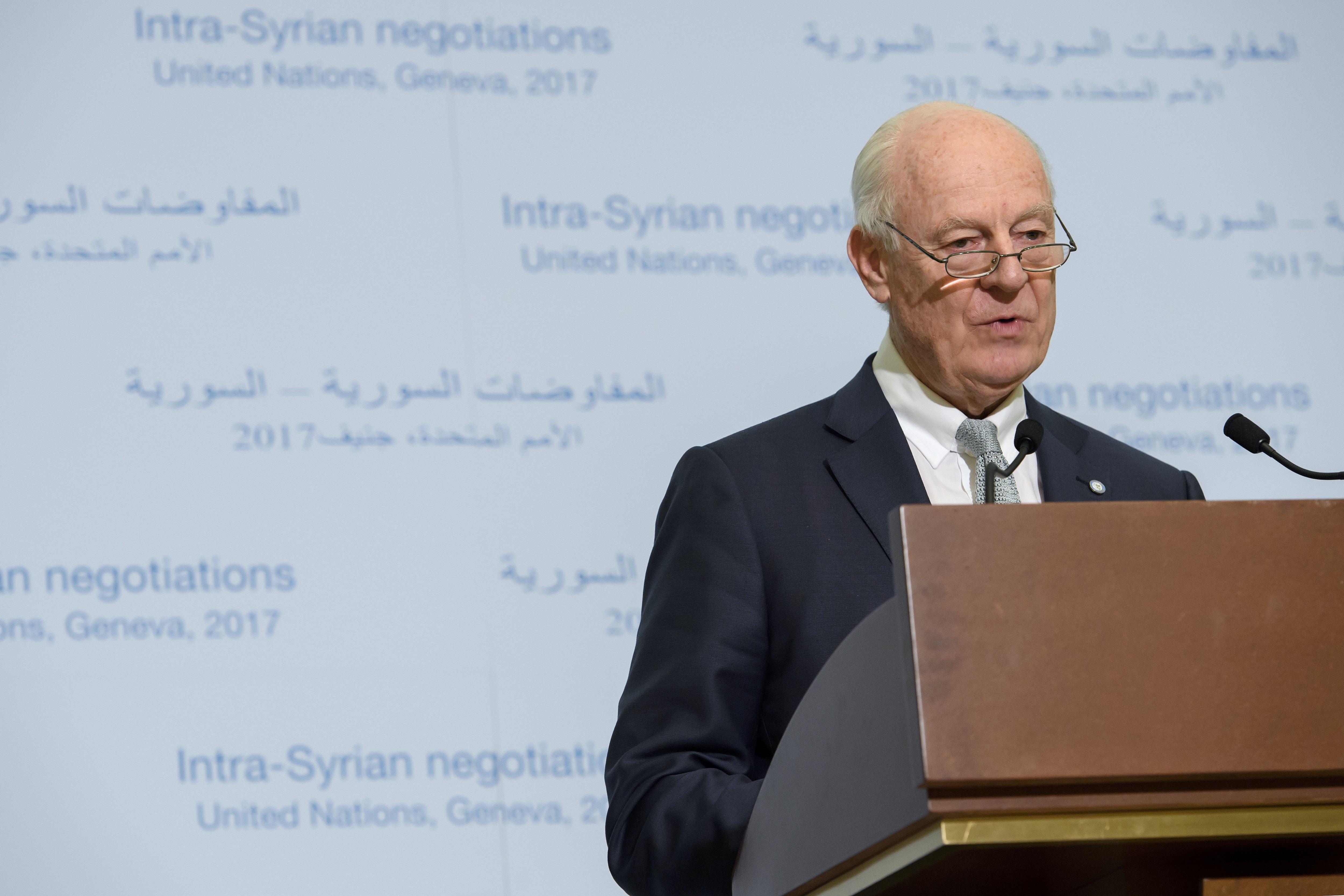 De Mistura advirtió en febrero pasado que las delegaciones del Gobierno y la oposición siria tienen 