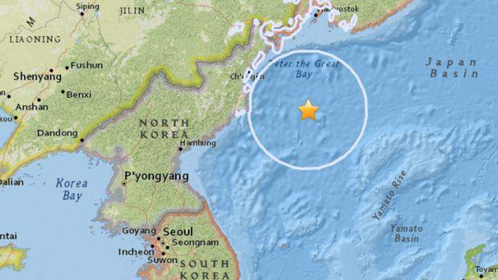 El sismo se produjo a 187 kilómetros de la ciudad norcoreana de Chongjin.