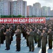 El viernes pasado jóvenes y sindicalistas se manifestaron en Pyongyang contra las sanciones que impuso la ONU a Norcorea.