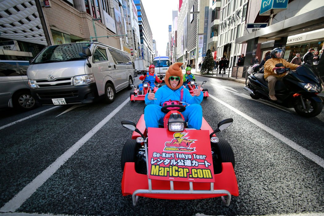 En Japón es legal circular en karting por la vía pública.